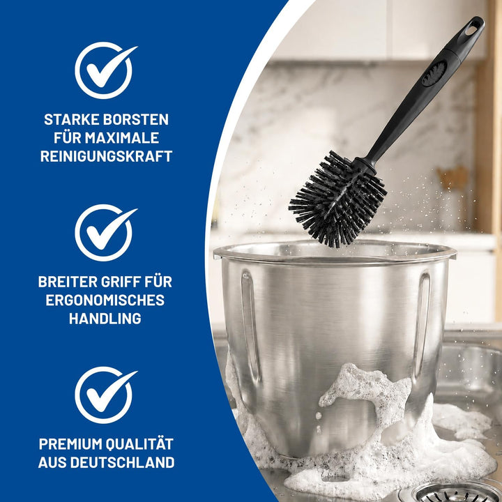 Rival Spülbürsten 4er Set mit integrierter Bürste für Mixmesser - 2 in 1 Reinigungsbürste für Thermo