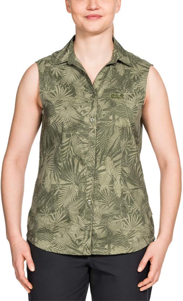 Jack Wolfskin Damen Sonora Jungle ärmelloses Shirt M Olivgrün, M Olivgrün