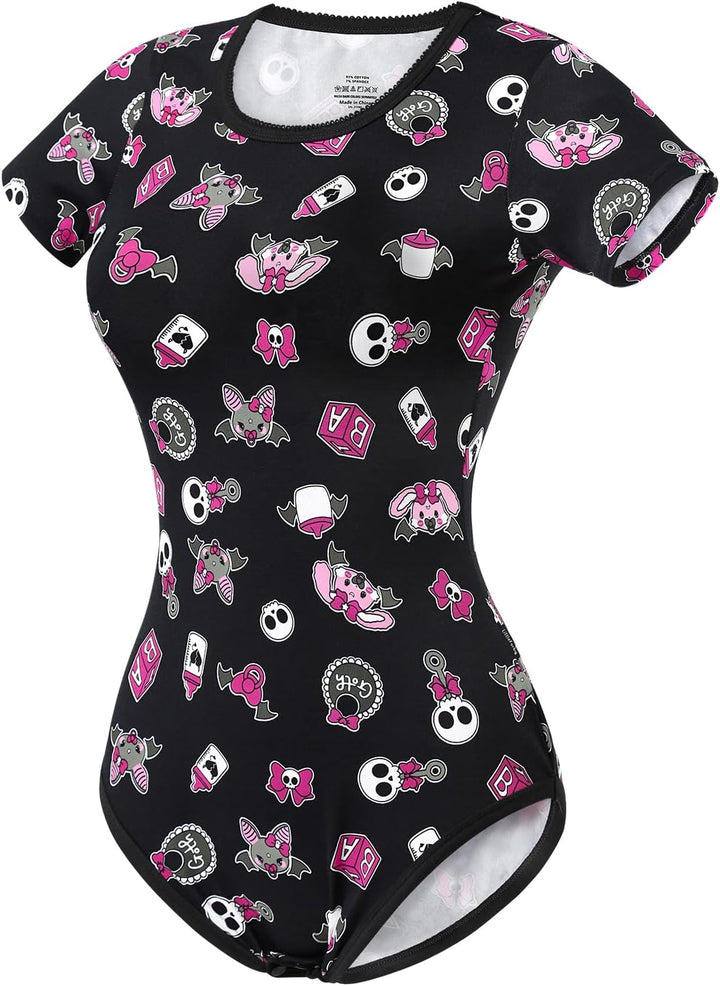LittleForBig Baumwolle Strampler Onesie Pyjamas Bodysuit – Baby Goth Usagi & Bella Onesie Strampler