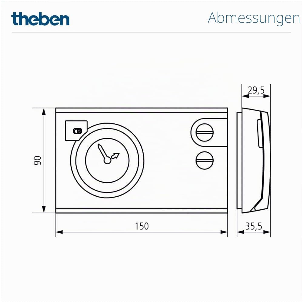 Theben Ramses 782 analoges Uhrenthermostat mit Tages- oder Wochenprogramm (7820030), RAMSES 782