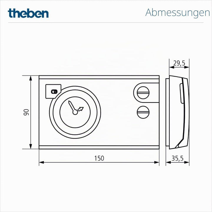 Theben Ramses 782 analoges Uhrenthermostat mit Tages- oder Wochenprogramm (7820030), RAMSES 782