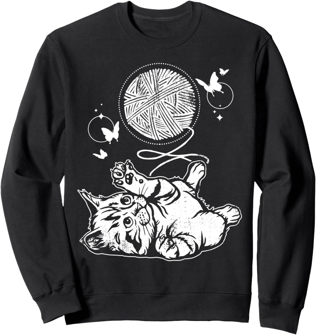 Kätzchen mit Strickknäuel Sweatshirt