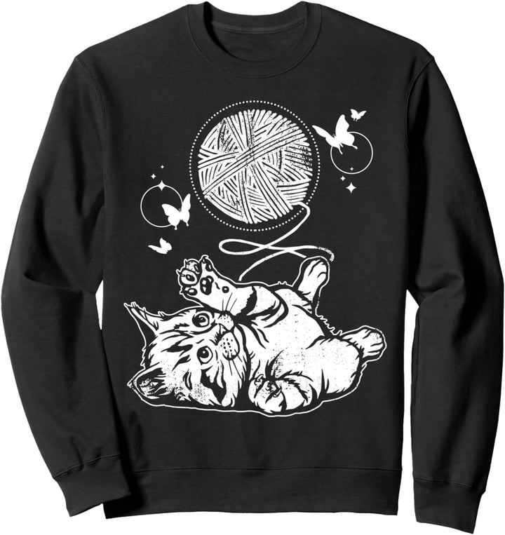 Kätzchen mit Strickknäuel Sweatshirt