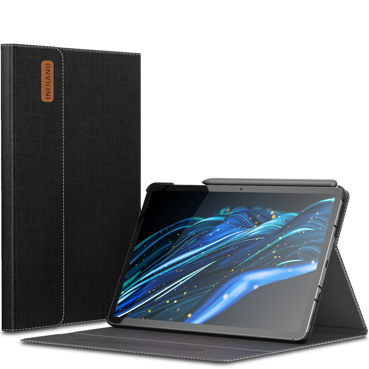 INFILAND Hülle für Samsung Galaxy Tab S9 FE/S9 2023 mit S Pen Halter, Ultra Dünn Multi-Winkel Stände