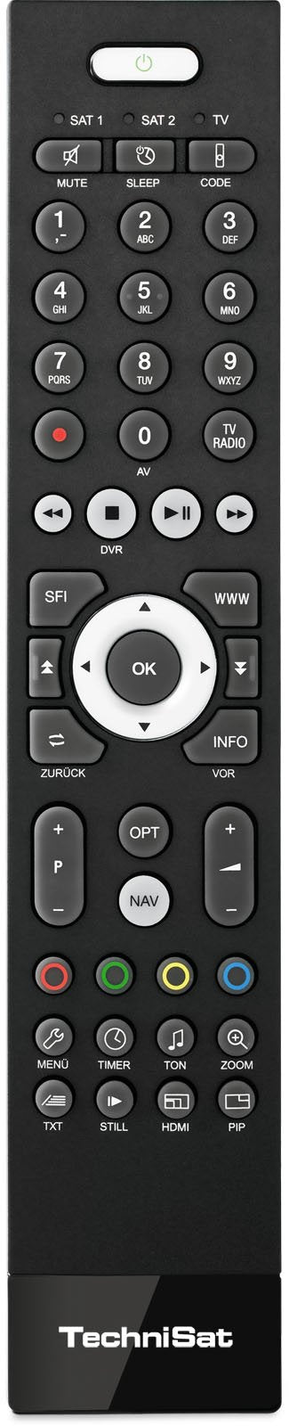 TechniSat TECHNICONTROL Fernbedienung (passend zu ISIO-Digitalreceivern und ISIO-TV-Geräten von Tech
