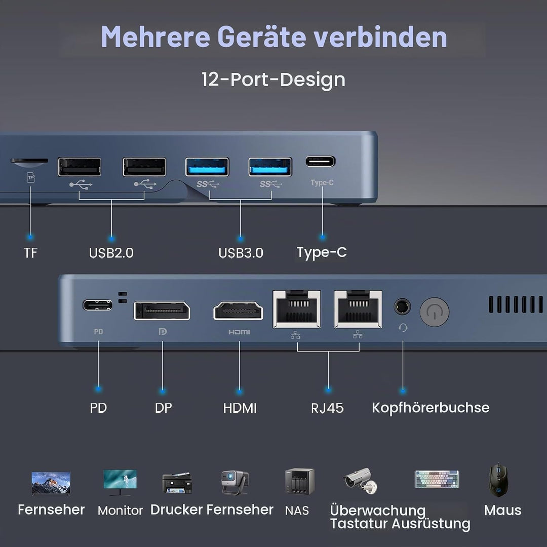 Mini PC N150 (bis zu 3,6 GHz), Micro Desktop Computer 12 GB DDR5 RAM, M.2 SSD Mini-PC mit 8-Zoll-Tou