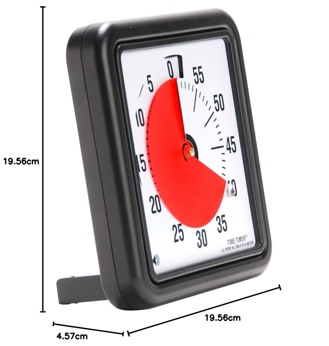 Time TTA1-W Timer Original Medium 18x18 cm; 60-minuten visueller Timer - Countdown-Uhr für Klassenzi