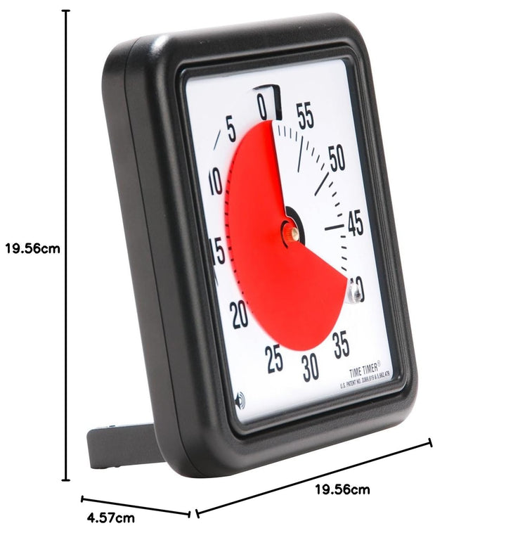 Time TTA1-W Timer Original Medium 18x18 cm; 60-minuten visueller Timer - Countdown-Uhr für Klassenzi
