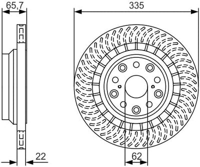 Bosch BD1833 Bremsscheiben - Hinterachse - ECE-R90 Zertifizierung - eine Bremsscheibe