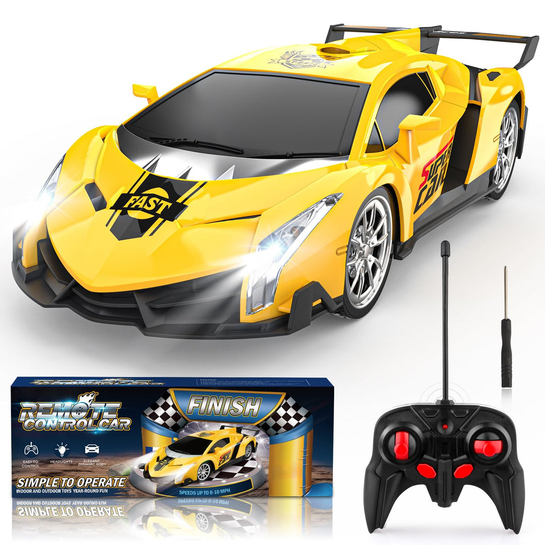 Mieryd Ferngesteuertes Auto, Kinder Spiele ab 3 4 5 6 7 8+ Jahre Draussen Drinnen 1:18 RC Auto mit F