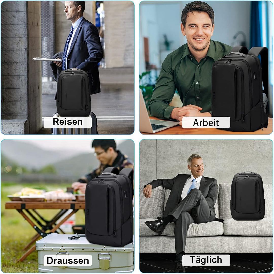 FENRUIEN Laptop Rucksack 26L-38L Rucksack Business Rucksack Herren Laptop Tasche 15.6 Zoll für Herre