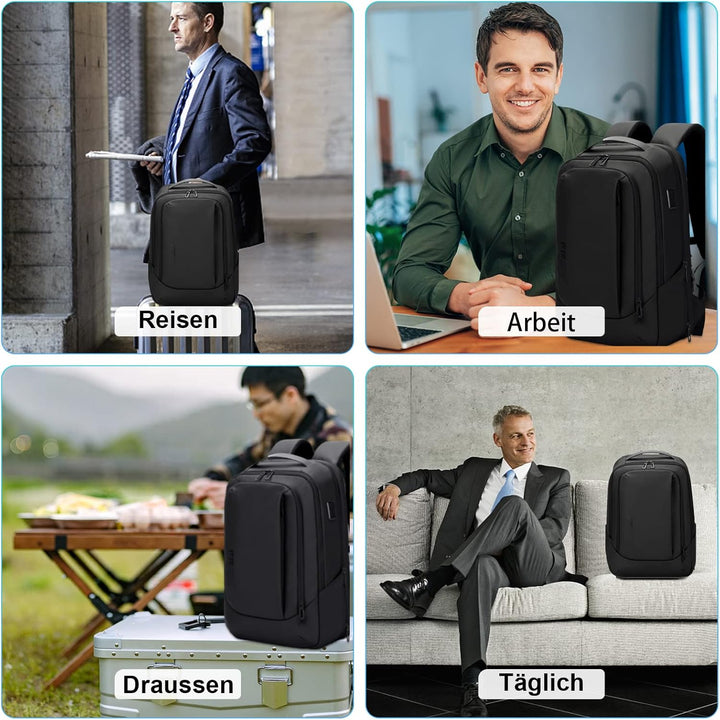 FENRUIEN Laptop Rucksack 26L-38L Rucksack Business Rucksack Herren Laptop Tasche 15.6 Zoll für Herre