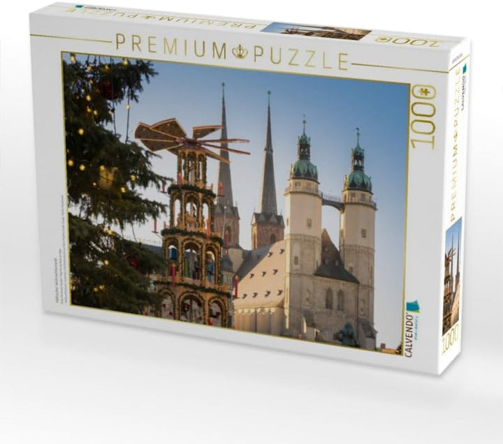 CALVENDO Puzzle Hallescher Weihnachtsmarkt 1000 Teile Lege-Grösse 64 x 48 cm Foto-Puzzle Bild von Ma