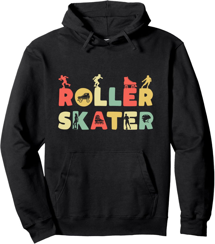 Retro Rollschuh Laufen Roller Skates - Vintage Rollschuhe Pullover Hoodie