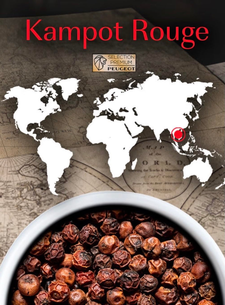 PEUGEOT Premium-Pfeffer-Multipack - Kampot Black & Red, Voatsiperifery, Fresh Blend - Herkunft: Kamb