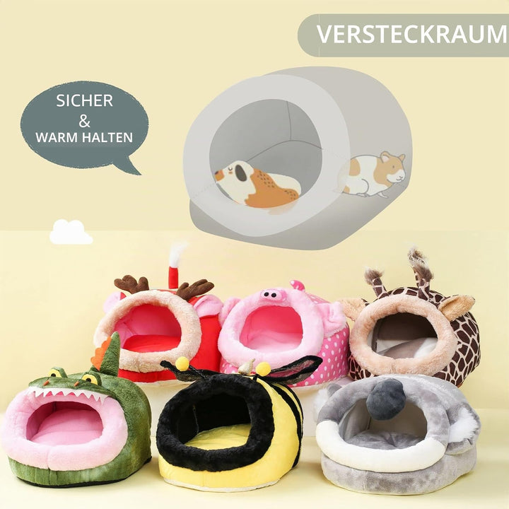JanYoo Kleintierhöhle für Chinchilla, Igel, Meerschweinchen, Käfigzubehör, Spielzeug, für Bartagame,