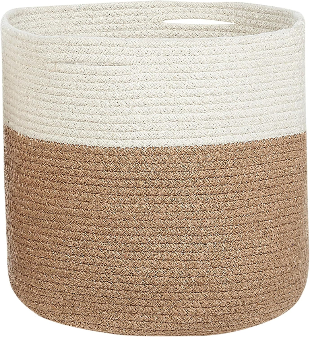 Aufbewahrungskörbe Baumwolle beige/natürlich/weiss 34 cm Boho 2er Set Ardesen