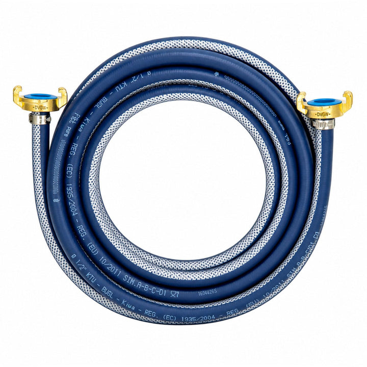 Valekna Trinkwasserschlauch-Set 1/2 Zoll, 15m mit 2 GEKA plus Trinkwasserkupplungen – Lebensmittelsc