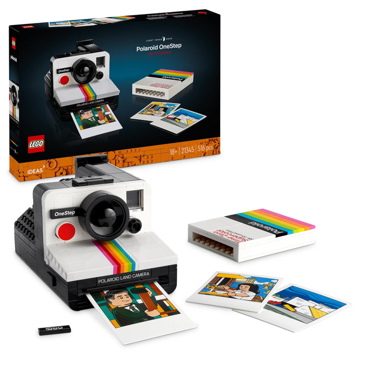 Lego Ideas Polaroid OneStep SX-70 Kamera-Set für Erwachsene, Sammlerstück mit authentischen Details,