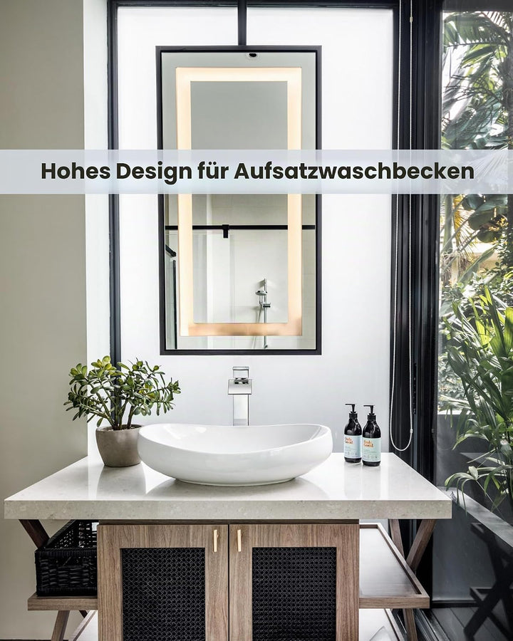 Wasserhahn Bad, Wasserfall Chrom Waschtischmischer mit Auslauf Höhe 224MM Einhebelmischer Edelstahl