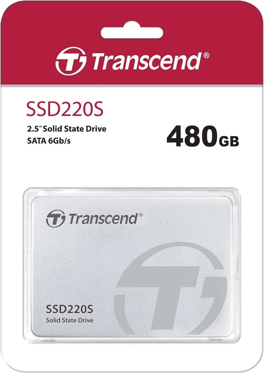 Transcend 480GB SATA III 6Gb/s SSD220S 2.5” SSD TS480GSSD220S 480GB Standardverpackung, 480GB Standa