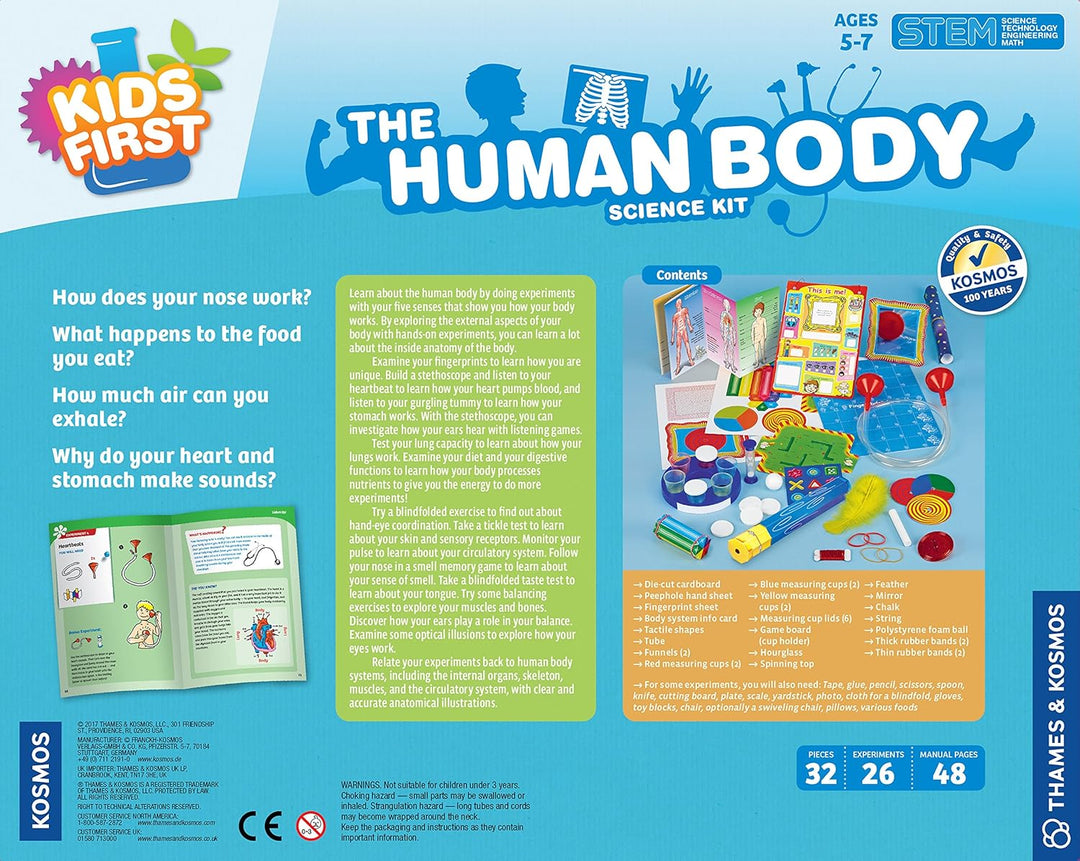 Thames & Kosmos - Kids First: First Human Body - Beginner Educational Science & Anatomy Kit - Fun fo