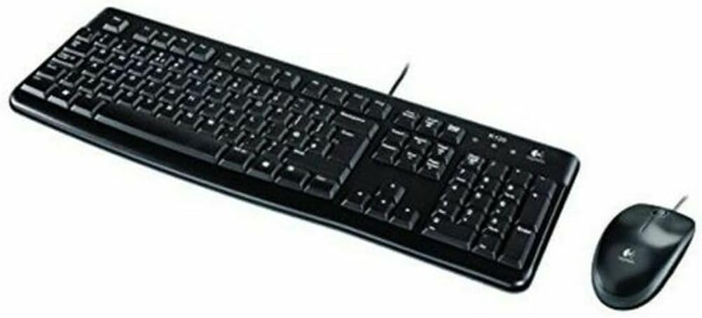 Logitech MK120 Kabelgebundenes Set mit Tastatur und Maus für Windows, Italienisches QWERTY-Layout -