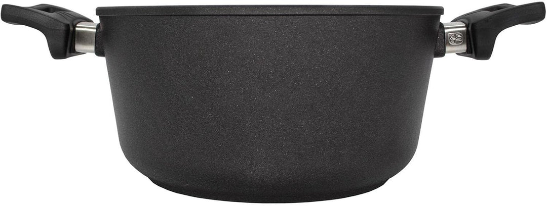 Eurolux Universal-Topfset Induktion Aluguss beschichtet 6-teilig - schwarze Koch-Töpfe Set &amp; Deckel