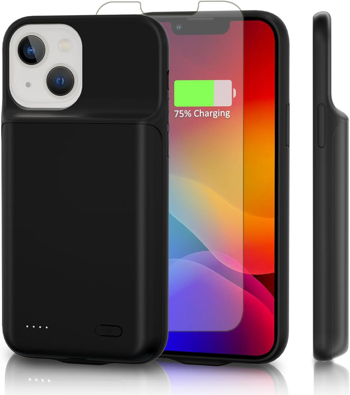 HUOBAO Akkuhülle für iPhone 13 [6000mAh] Zusatzakku Ladehülle Akku hülle Handyhülle, Akku Battery Ca