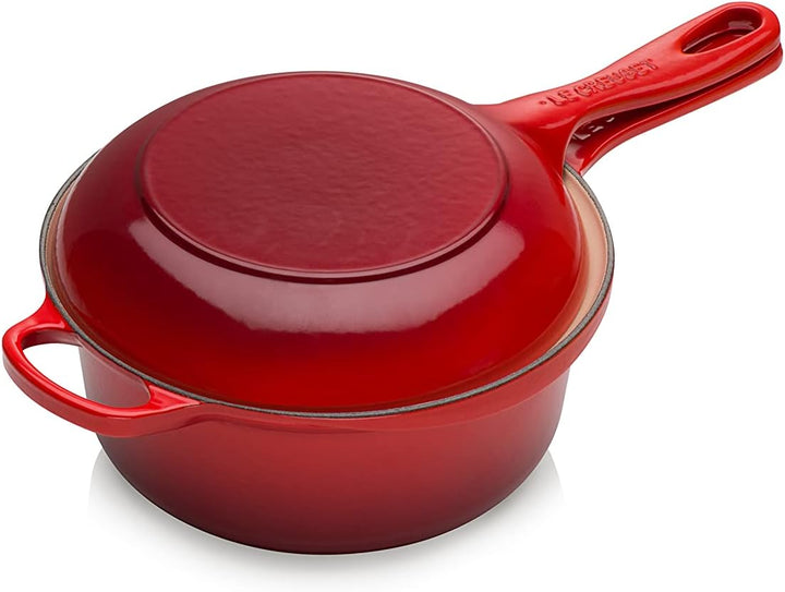 Le Creuset Signature 2-In-1 Marmitout, Gusseisen, Ø 22 cm, 2,3 L, Kirschrot, 25044220602460, Kirschr