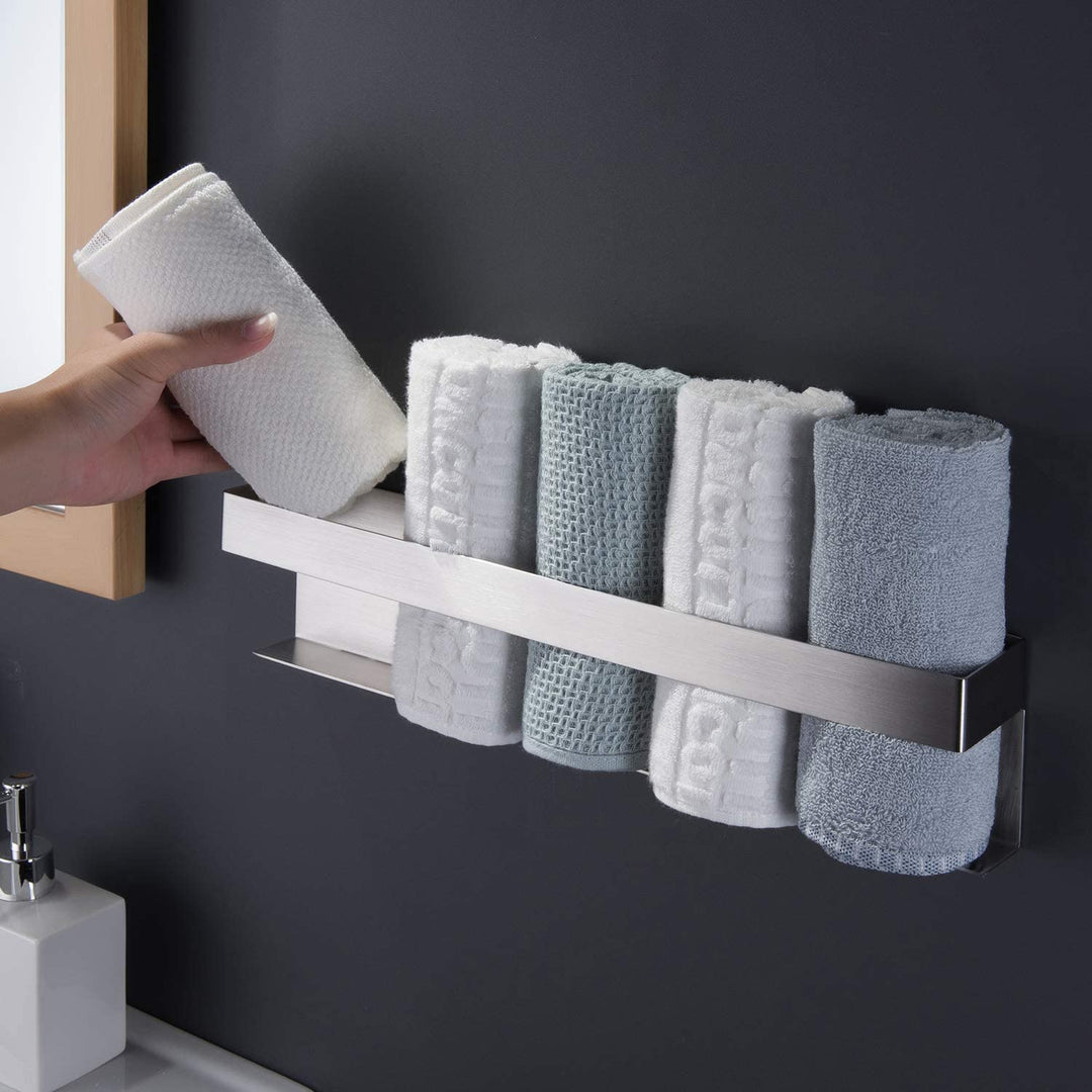ZUNTO Handtuchhalter Ohne Bohren, Gästehandtuchhalter Selbstklebend, Handtuchstange Edelstahl Badezi
