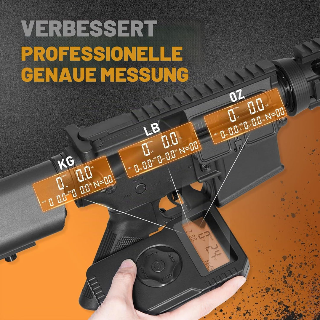 BOOSTEADY Digitaler Auslöse-Zugmesser für genaue Messwerte Auslöse-Zugmessgerät mit LCD-Display (Zwe