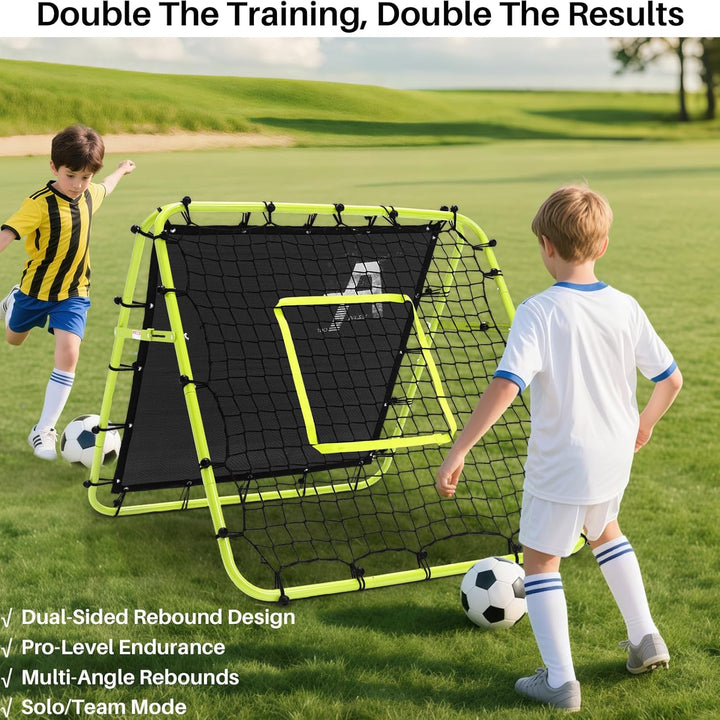 Doppelseitige Rebounder Net Fussball Training Ausrüstung, 100/120/180cm, Fussball Tor Kickback Ziel