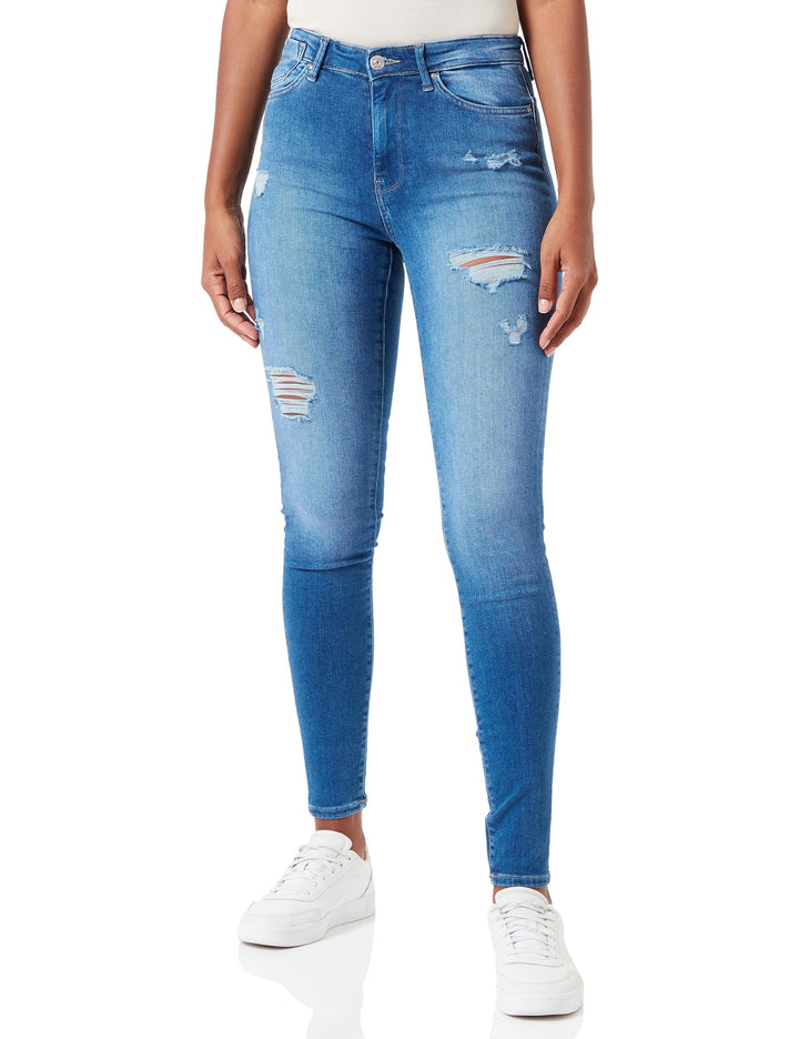 ONLY Damen Onlforever High Sk des Dnm L / 32L Medium Blue Denim, L / 32L Medium Blue Denim
