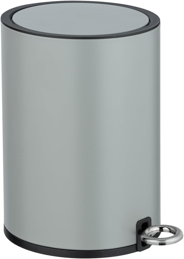 WENKO Kosmetikeimer Monza 3 Liter, Bad Treteimer mit Easy-Close Absenkautomatik, integrierter Müllbe
