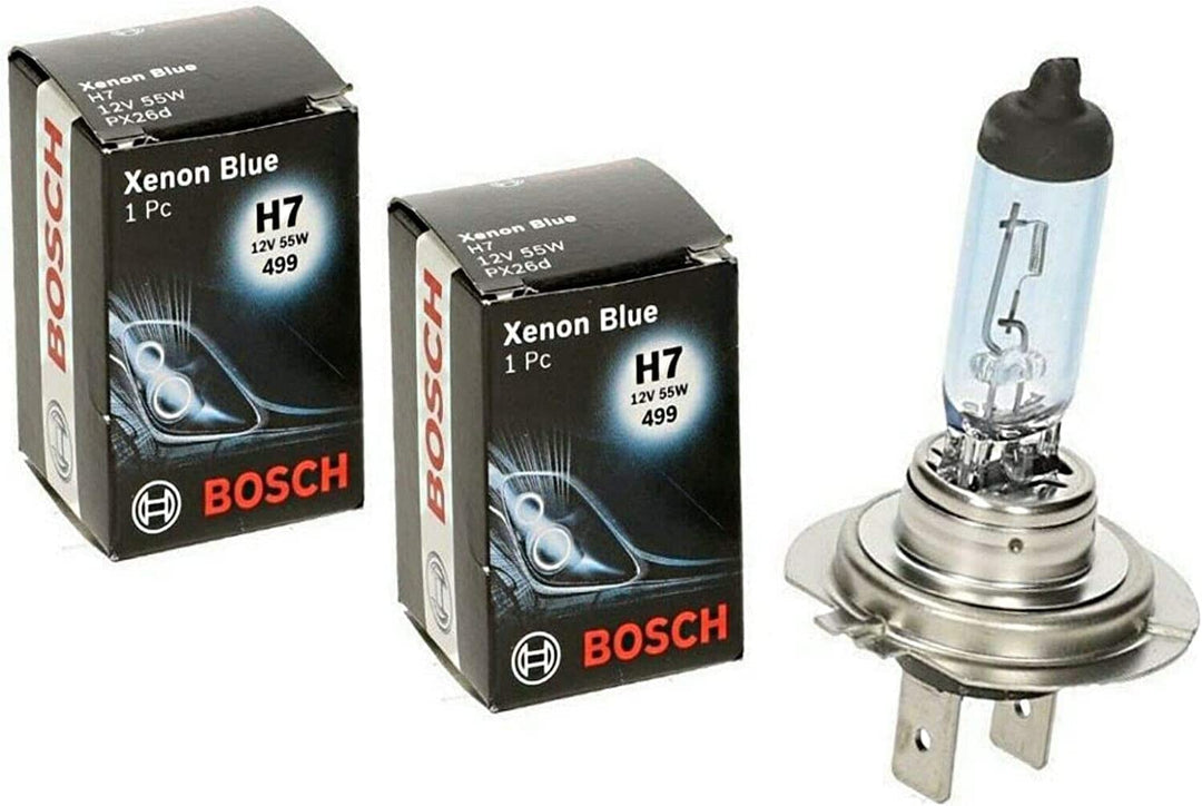 2x Bosch Xenon Blue H7 55W 12V 1987302075 Xenon Look Blau - Weiss Hight Tech Ersatz Halogen Birne fü