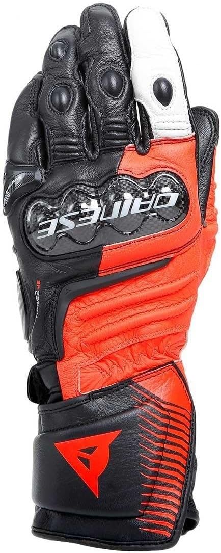 Dainese Carbon 4 Long Motorradhandschuhe L BLACK/FLUO-RED/WHITE, L BLACK/FLUO-RED/WHITE