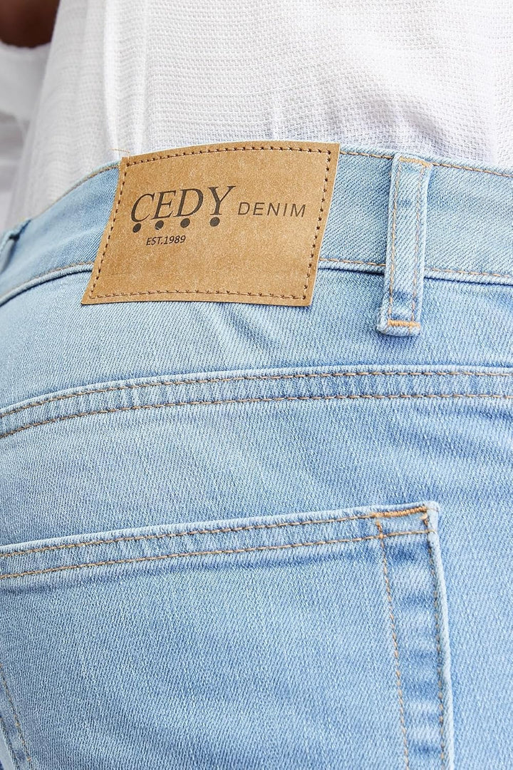 CEDY DENIM - Herren Jeans Regular Fit, Stretch Jeanshose, Herren High Waist, Straight Cut, Basic Was