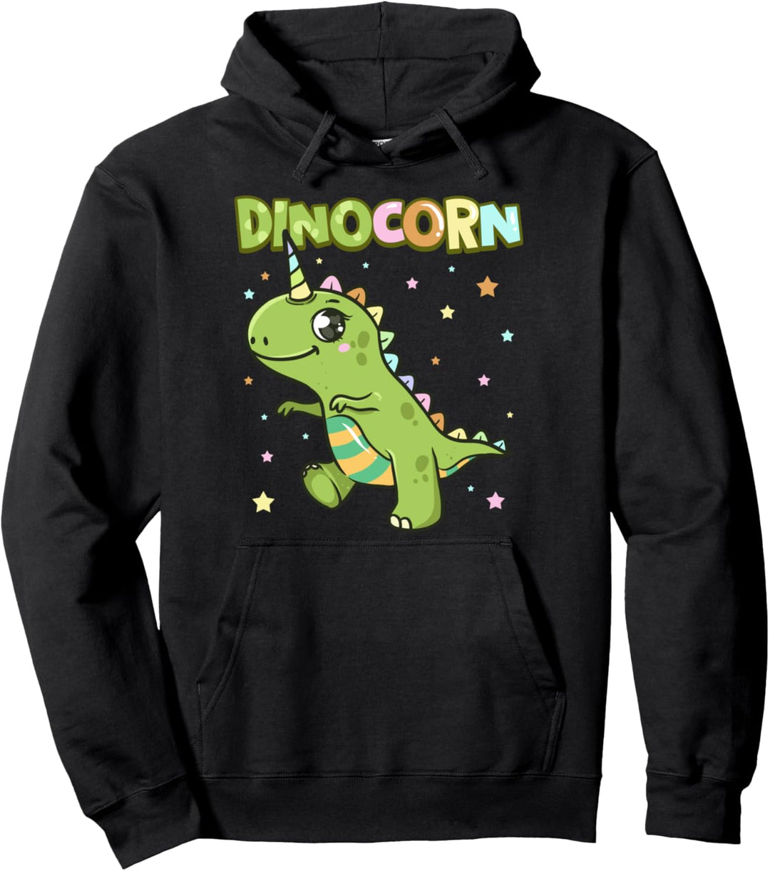 Cute Dinocorn Dinosaur & Unicorn Unisaur Pullover Hoodie