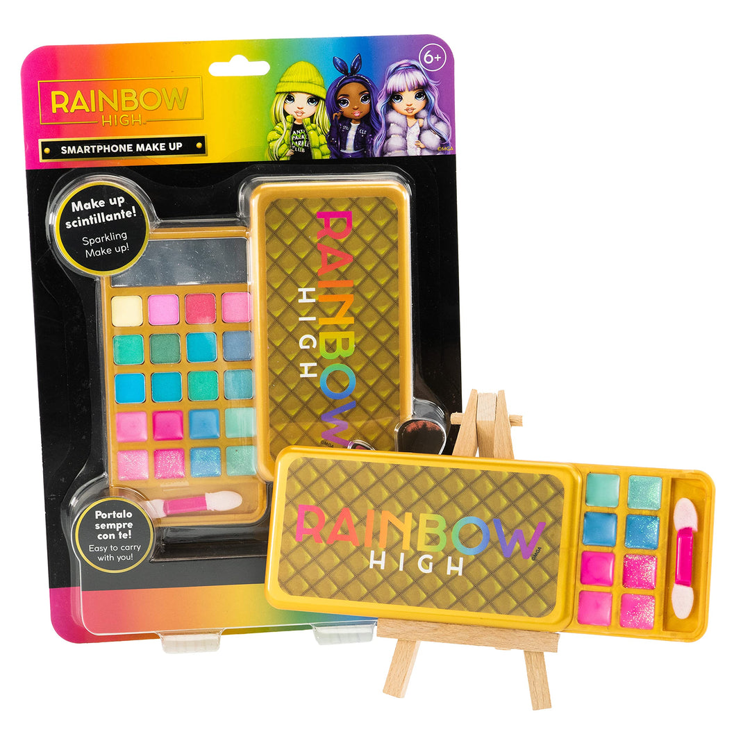 Rainbow HIGH Smartphone Make Up Set Kinderschminke Lidschatten Lipgloss Applikator Spiegel Mädchen R