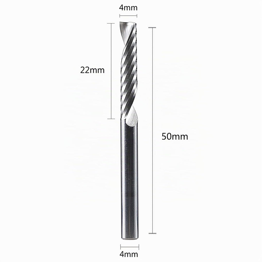 SpeTool 5 Stück Alu Fräser 4 mm (1/6") Schaft CNC Holz VHM 22mm Schnittlänge Schaftfräser für Alumin