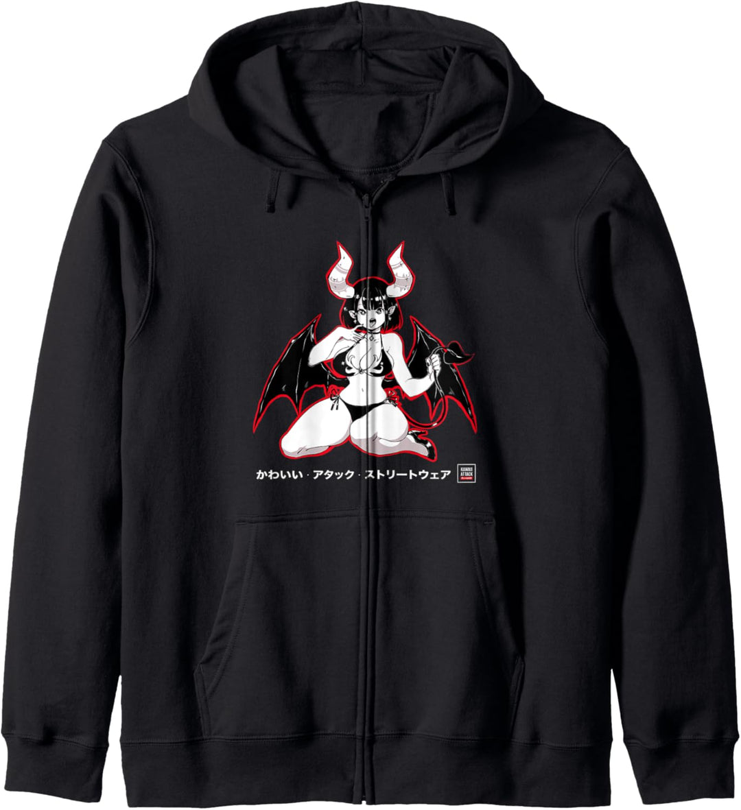 Yandere Succubus Kawaii Japanischer Anime Kapuzenjacke