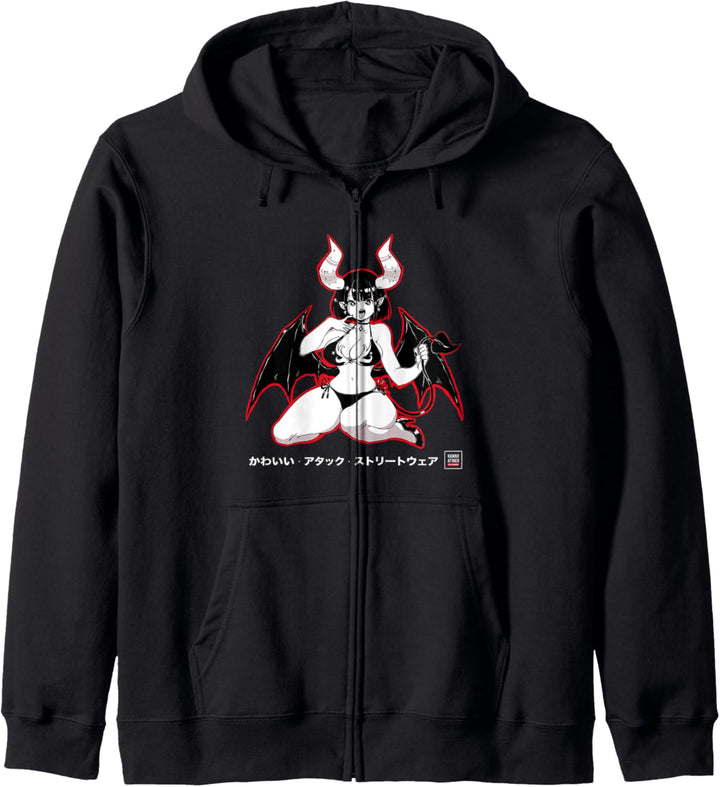 Yandere Succubus Kawaii Japanischer Anime Kapuzenjacke