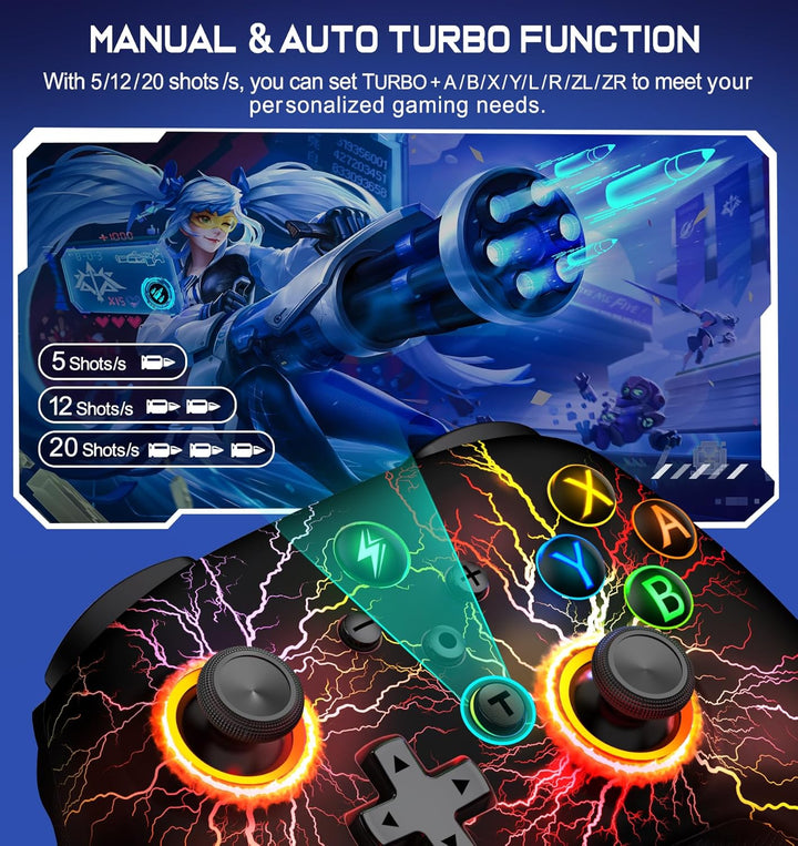 ALEEMTRY Switch Pro Controller für Nintendo-Switch Controller Wireless für Switch/Lite/OLED-Controll
