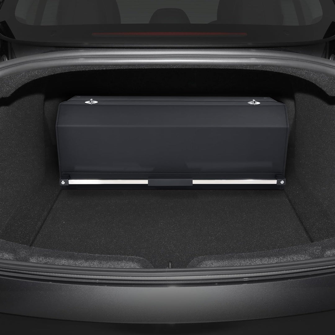 XCF Grosser XL-Leder-Kofferraum-Organizer mit Deckel und Stabilem Griffen, Vordertür-Design, Stabile