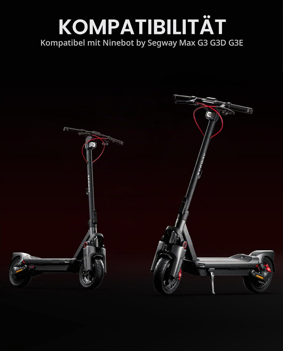 2 Paar geräuscharme Bremsbeläge, 4 mm, kompatibel mit Segway Ninebot Max G3 KickScooter, Scheibenbre