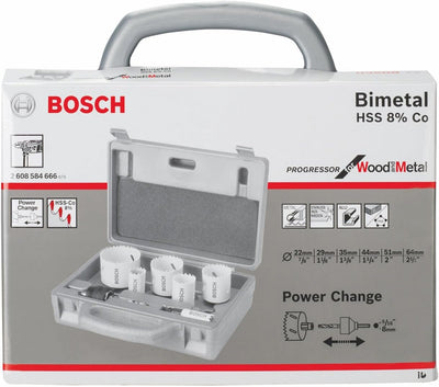 Bosch Accessories Bosch Professional 9 tlg. Lochsäge HSS BiM Progressor for Wood & Metal Set Elektri