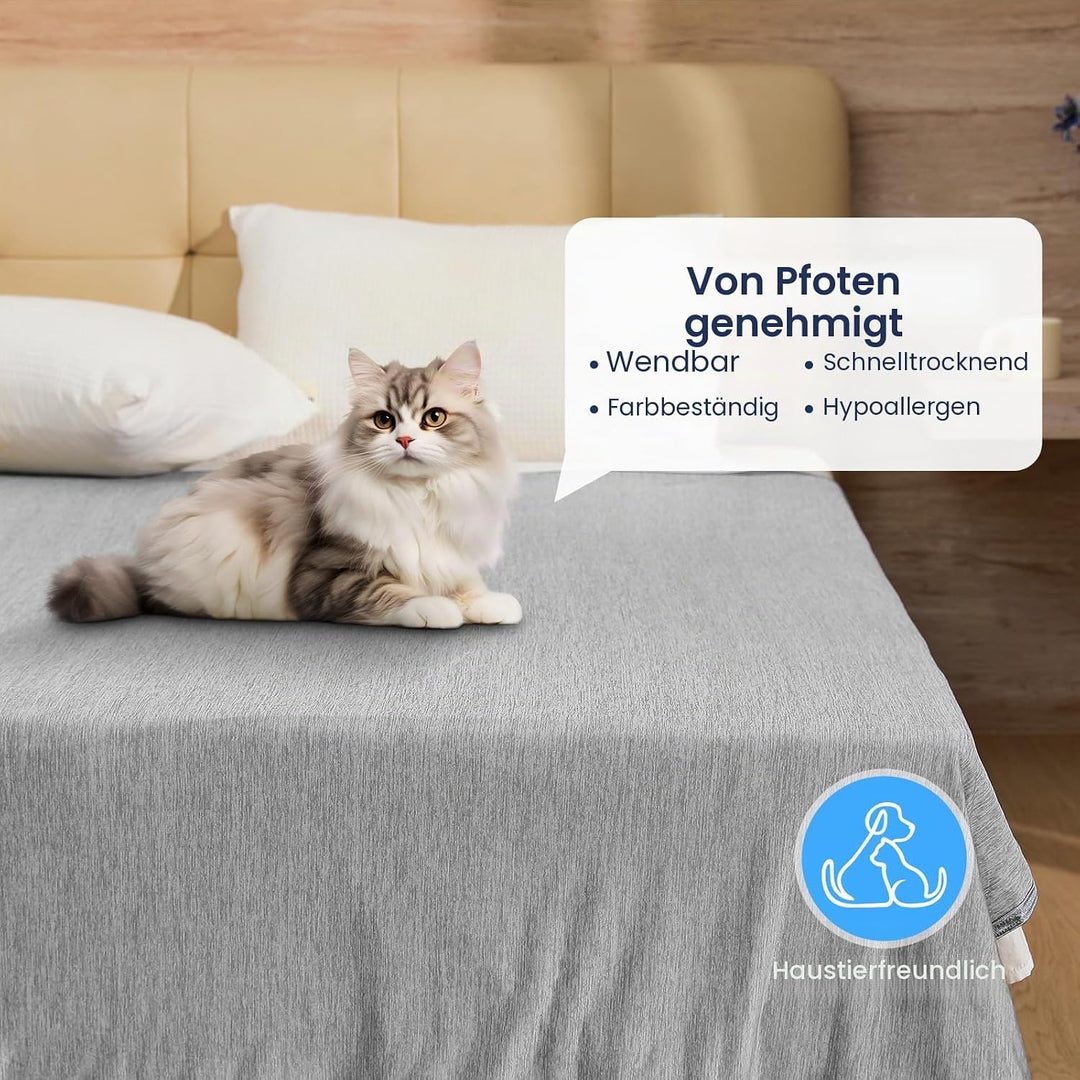 Kühldecke gegen Nachtschweiss, Sommerdecke Kühlwurf für Heiss schlafende Personen, Q-Max > 0,45 Kühl