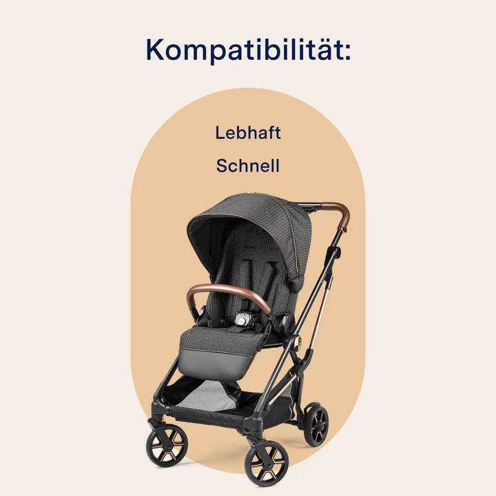 PEG Child Tray Veloce/Vivace - Spiel- und Esstisch mit Getränkehalter - Kompatibel mit Peg Perego Ve