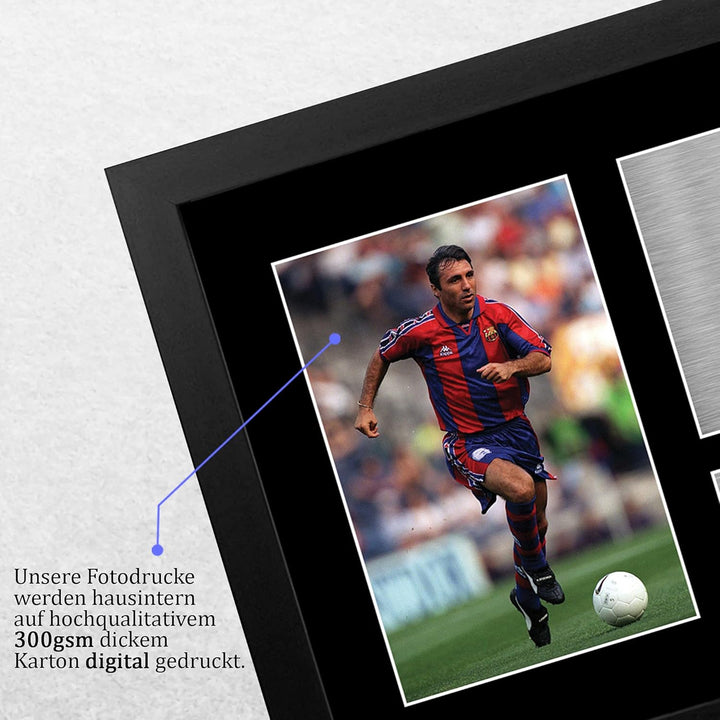 HWC Trading FR A4 Hristo Stoichkov Barcelona Gifts gedrucktes Autogramm für Fans und Fans – A4 gerah